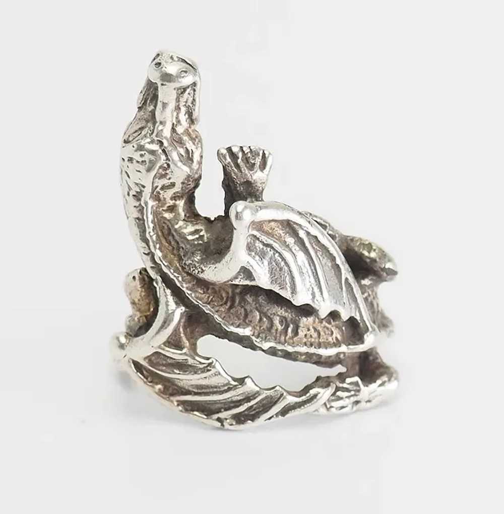 One of a kind sterling silver large dragon fairyt… - image 2
