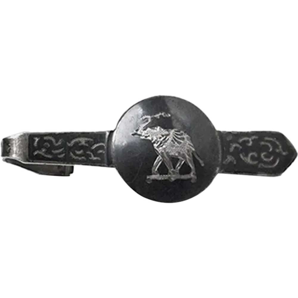 Siam Silver Tie Clip, Lucky Elephant - image 1