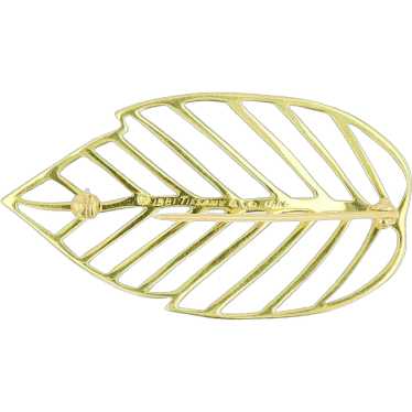 Tiffany & Co. Vintage 1980s Monstera Leaf Pin