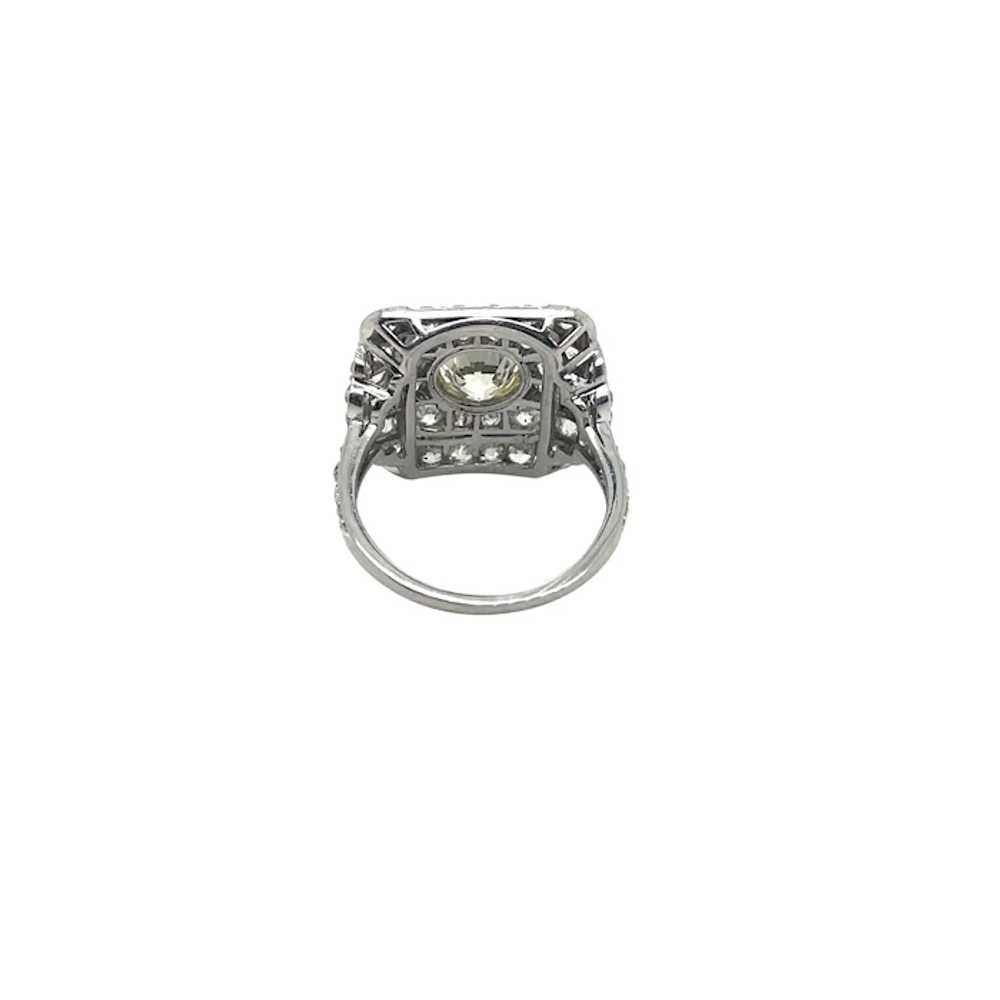 Art Deco Platinum Diamond Ring - image 3