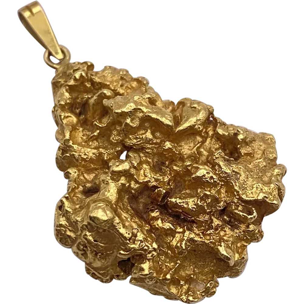 BIG Earth Mined 24K Gold Nugget Pendant 45 Grams … - image 1