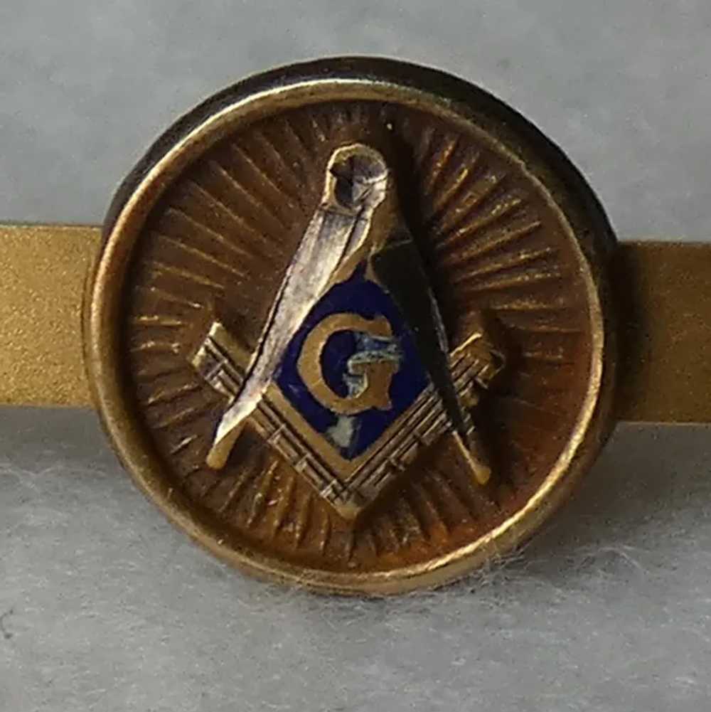 14k Masonic Bar Pin - image 3