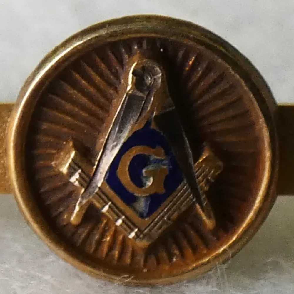 14k Masonic Bar Pin - image 4