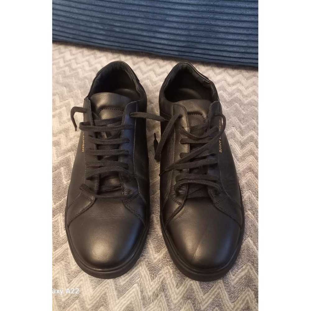Saint Laurent Andy leather low trainers - image 2
