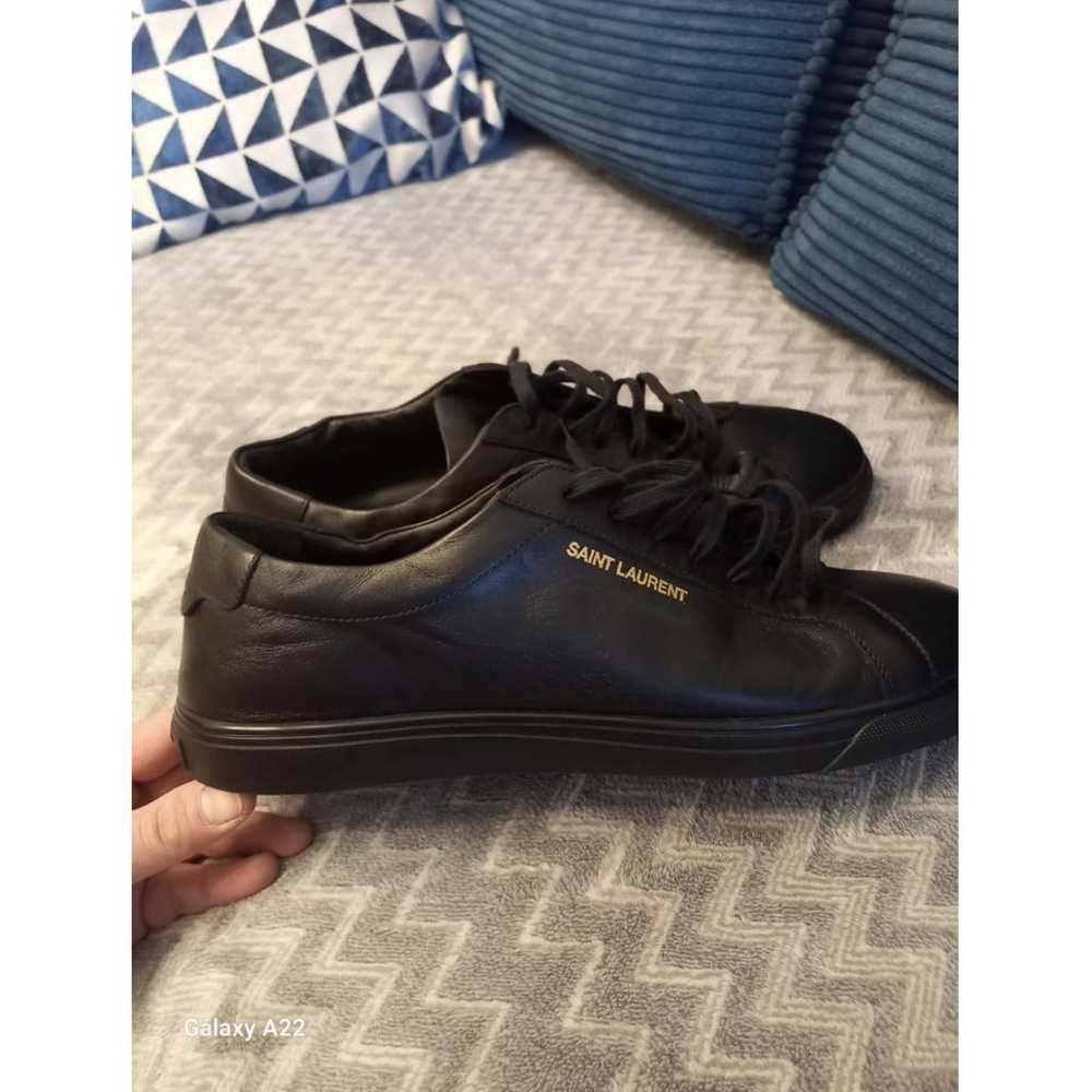 Saint Laurent Andy leather low trainers - image 3