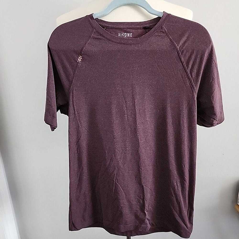 Rhone Shirt Mens Purple Performance Fabric Short … - image 1