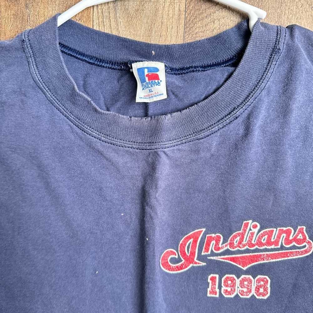 Vintage 90s Russell Cleveland Indians T-Shirt Men… - image 8