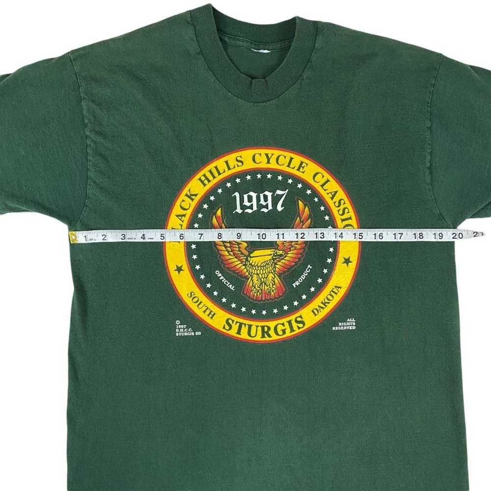 Vintage Black Hills Cycle Classic T Shirt 1997 St… - image 5
