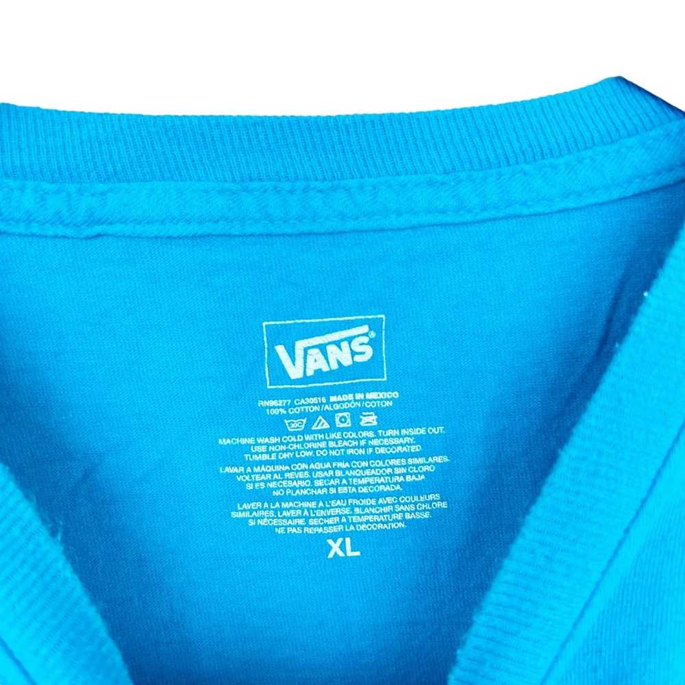 Vans Blue Spell Out Graphic Short Sleeve T Shirt … - image 2