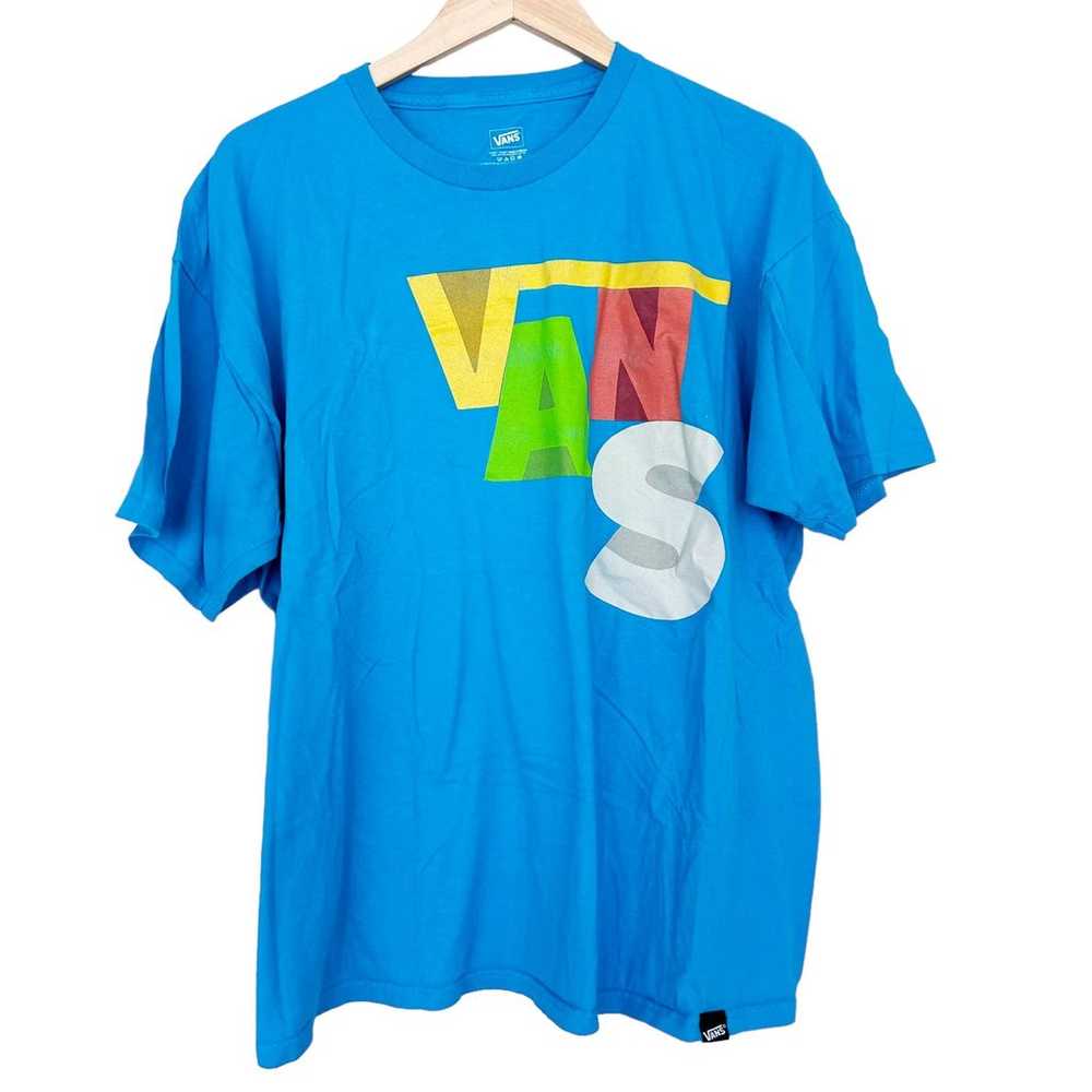 Vans Blue Spell Out Graphic Short Sleeve T Shirt … - image 6