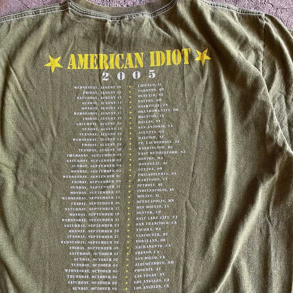 Vintage 2000s Green Day American Idiot Tour Tee S… - image 3