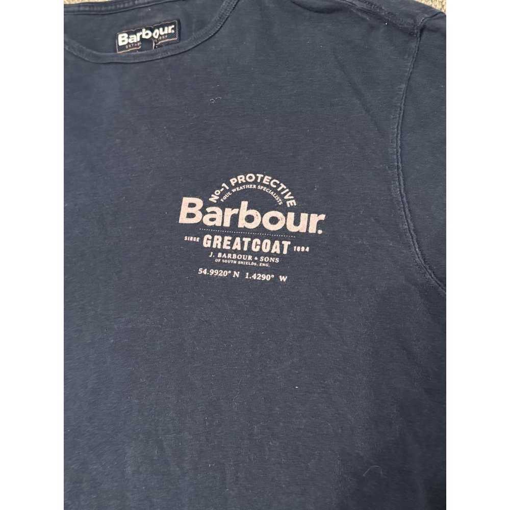 Long Sleeved Barbour T Shirt - Large Blue - image 6
