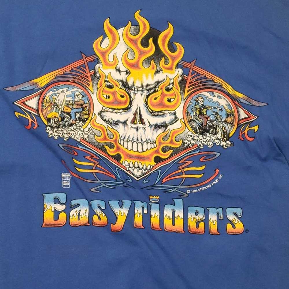 Vintage 1994 Easyriders T-Shirt Mens Med Sterling… - image 3