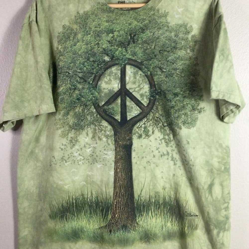 2009 The Mountain Peace Oak Tree AOP Tie Dye Shir… - image 2