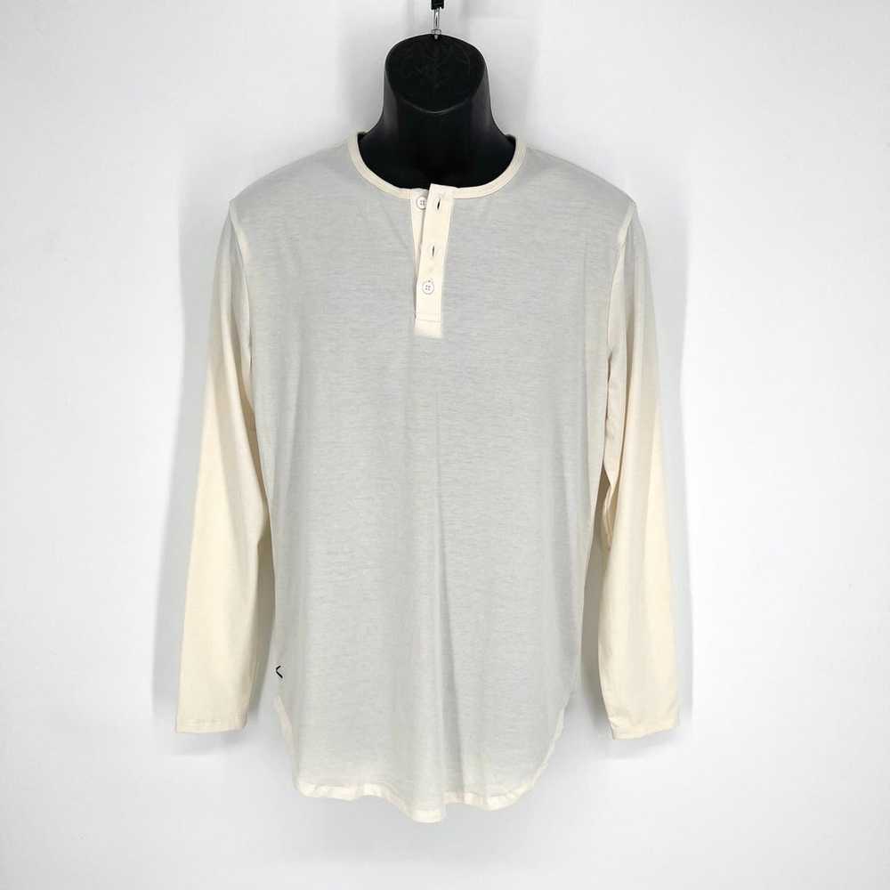 Cuts Clothing NEW Long Sleeve Elongated Henley T-… - image 1