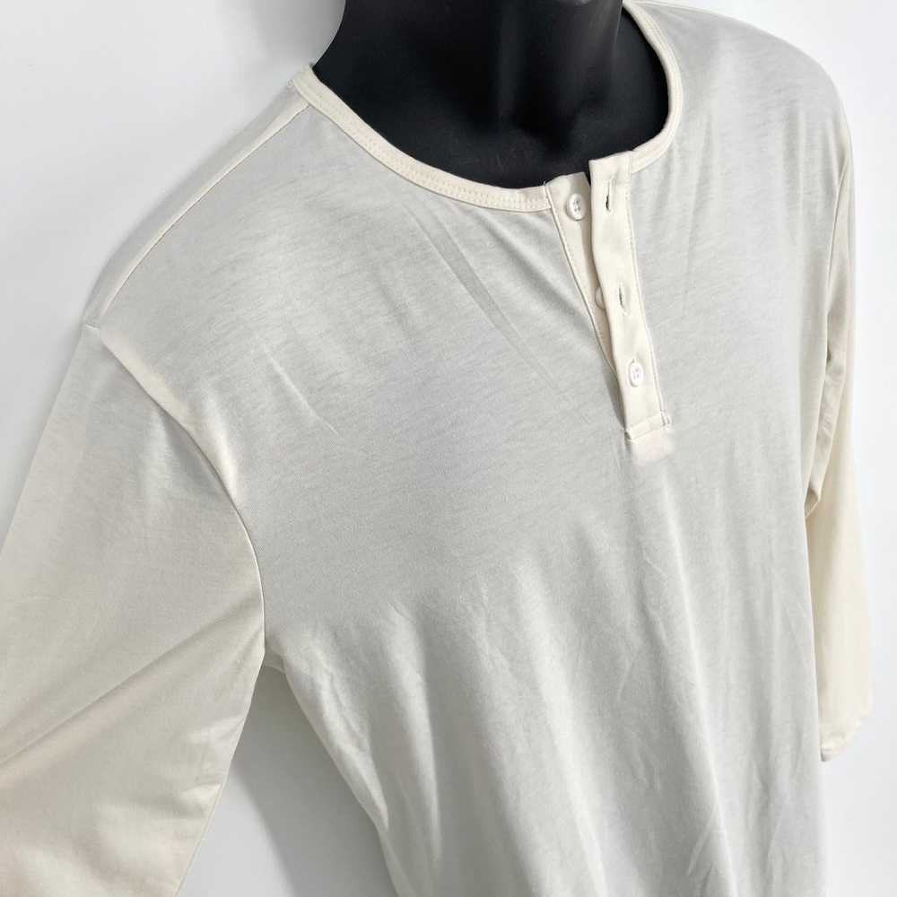 Cuts Clothing NEW Long Sleeve Elongated Henley T-… - image 2