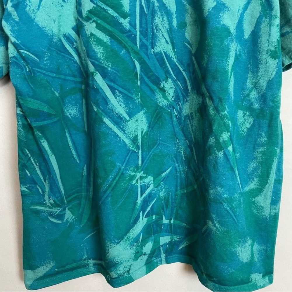 Vintage 90s Nature T-Shirt Sea World Green Whales… - image 8