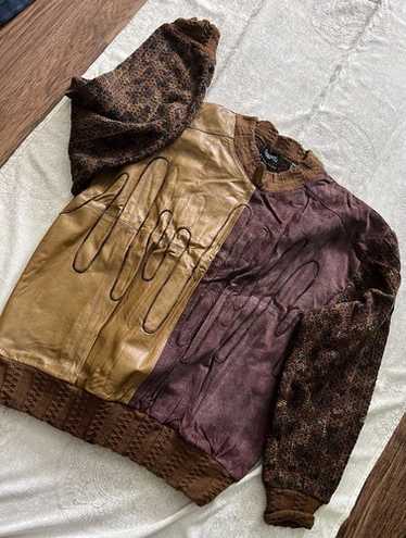 Vintage saxony leather sweater - Gem