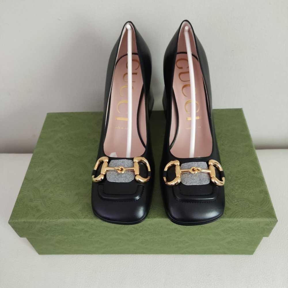 Gucci Malaga leather heels - image 4