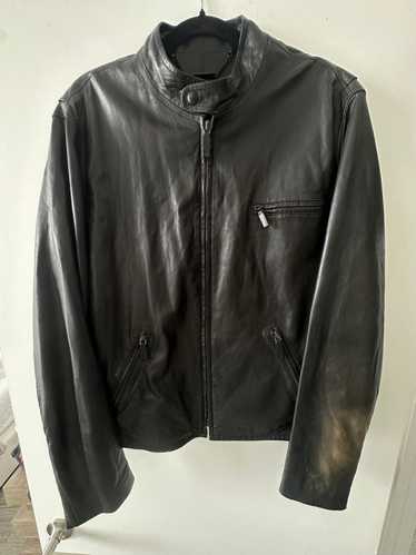 Ralph Lauren Black Label Black Moto Leather Jacket