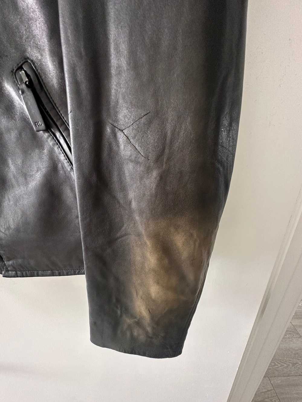 Ralph Lauren Black Label Black Moto Leather Jacket - image 2