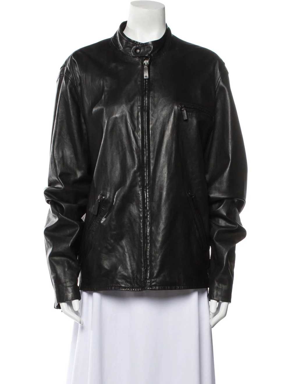 Ralph Lauren Black Label Black Moto Leather Jacket - image 7