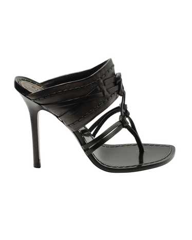 Gucci Strappy Black Leather High Heel Mules by a … - image 1