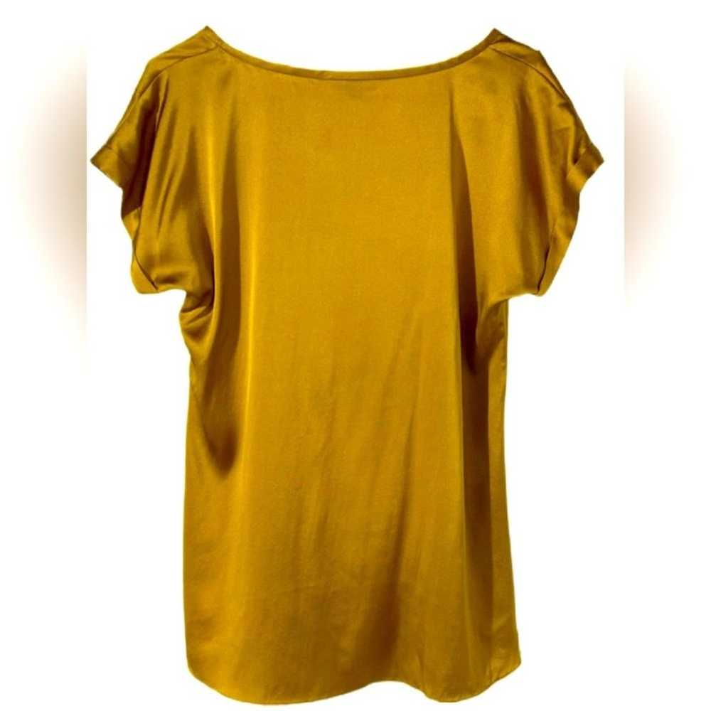 Eileen Fisher Blouse Size XS Yellow 95 Silk 5 Spa… - image 2