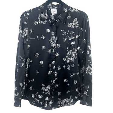 CAMI NYC Crosby Button Front Silk Long Sleeve Blo… - image 1
