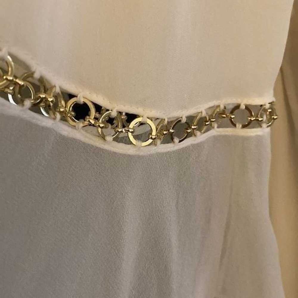 Elie Tahari Silk Tunic with  Embellished Lace Bib… - image 5