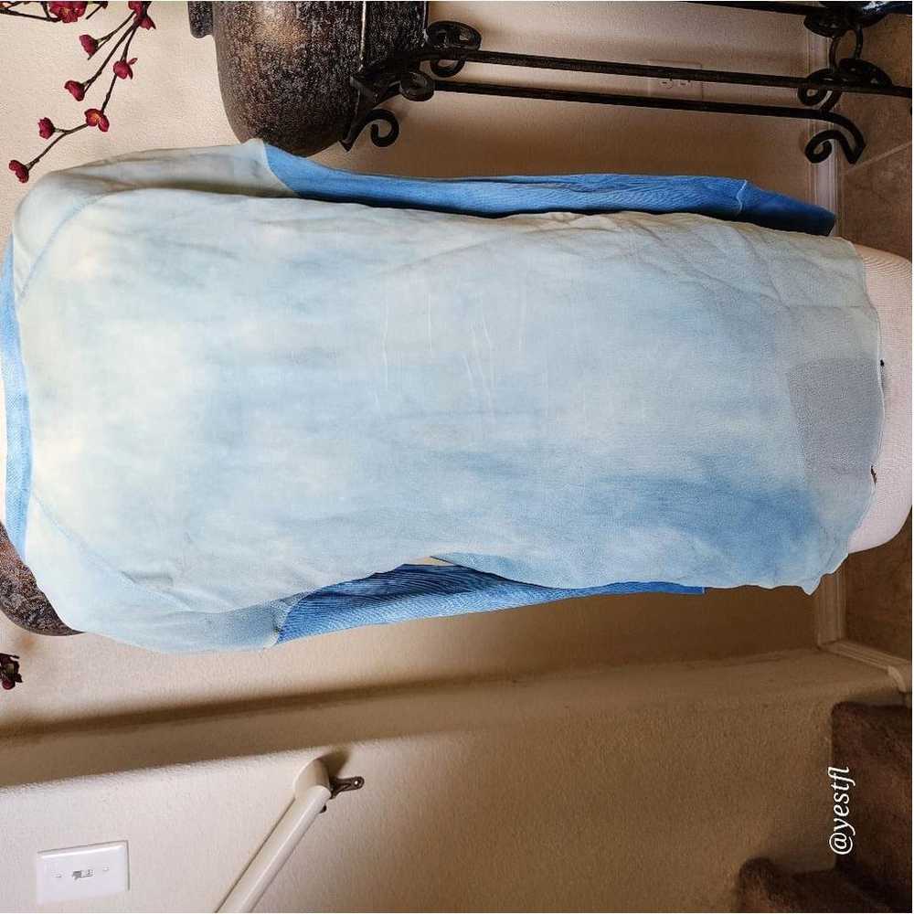 Rag & Bone Daria blue tie dye silk top S - image 4