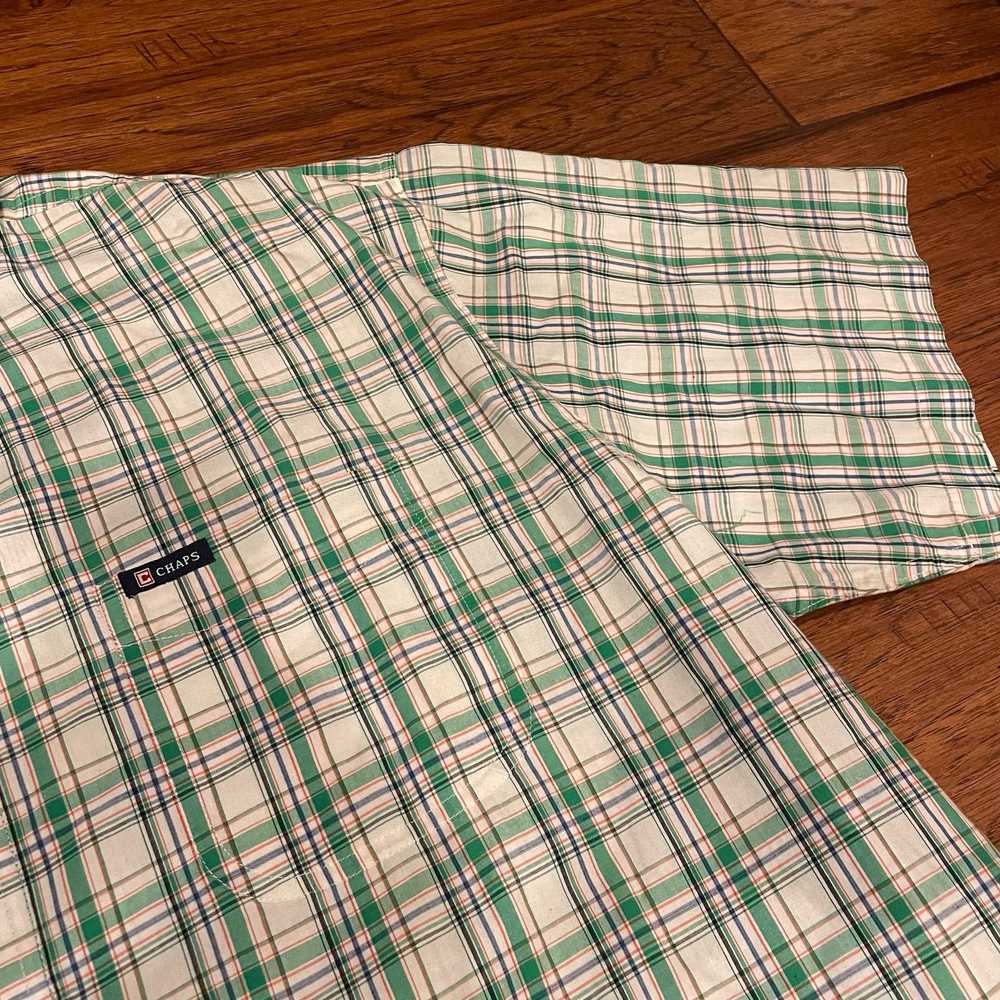 Chaps Chaps Casual Plaid Short Sleeve Button Down… - image 3