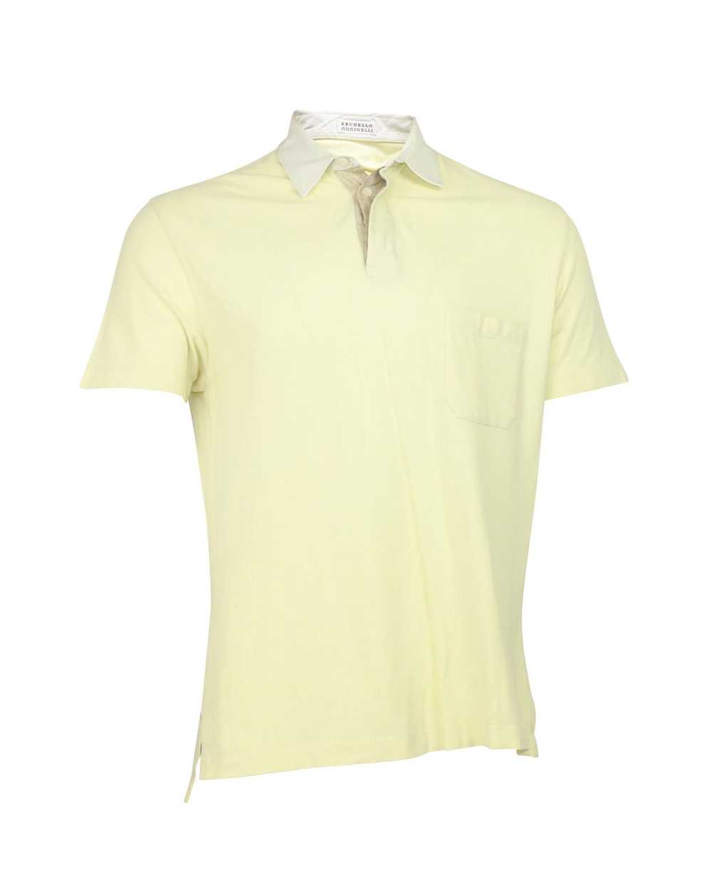 Brunello Cucinelli Yellow Chest Pocket Polo Shirt… - image 1