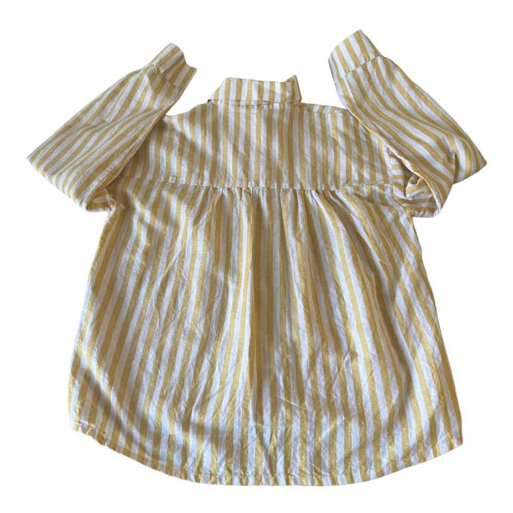 Le Petit Trou Stripped Yellow Button Up Shirt Siz… - image 3