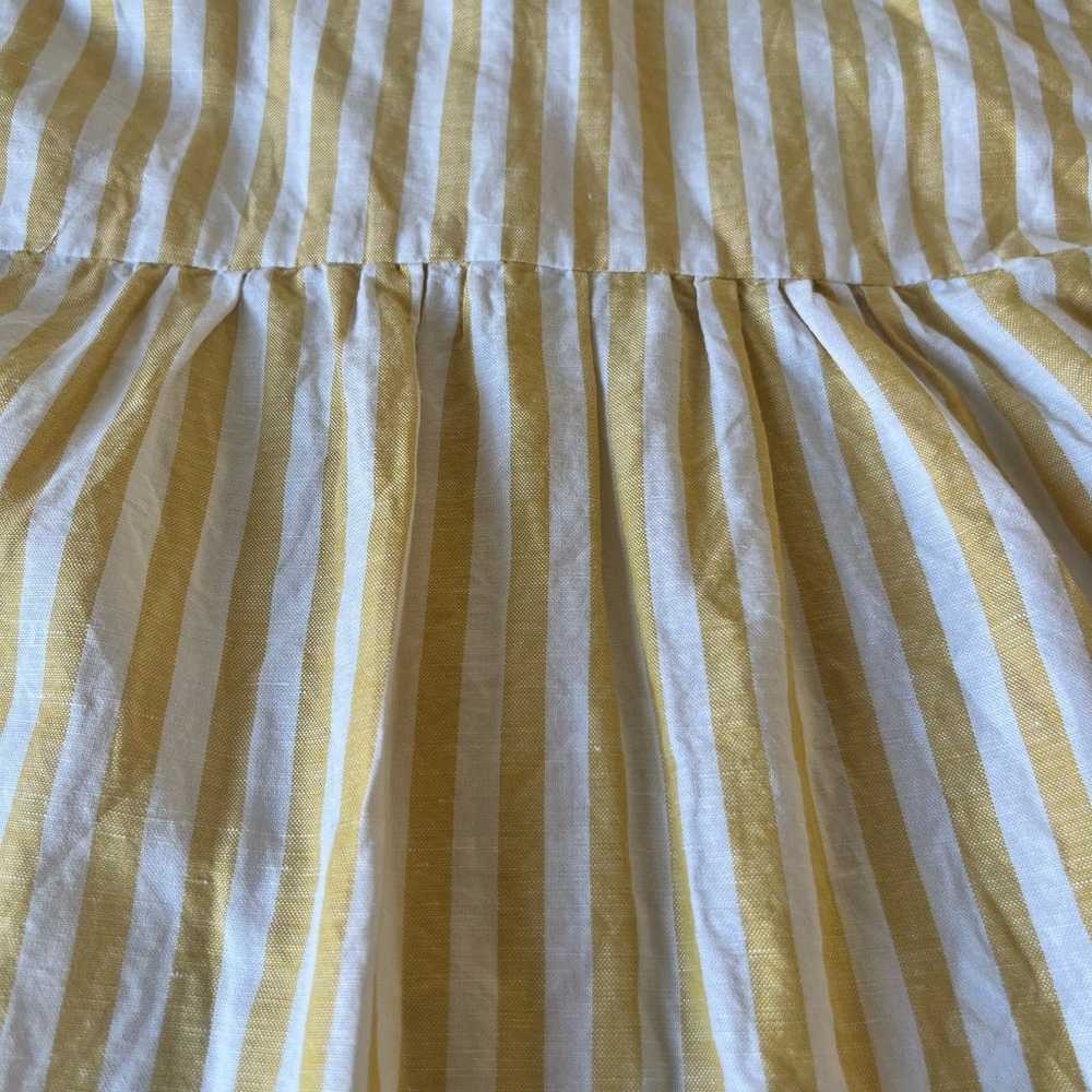 Le Petit Trou Stripped Yellow Button Up Shirt Siz… - image 4