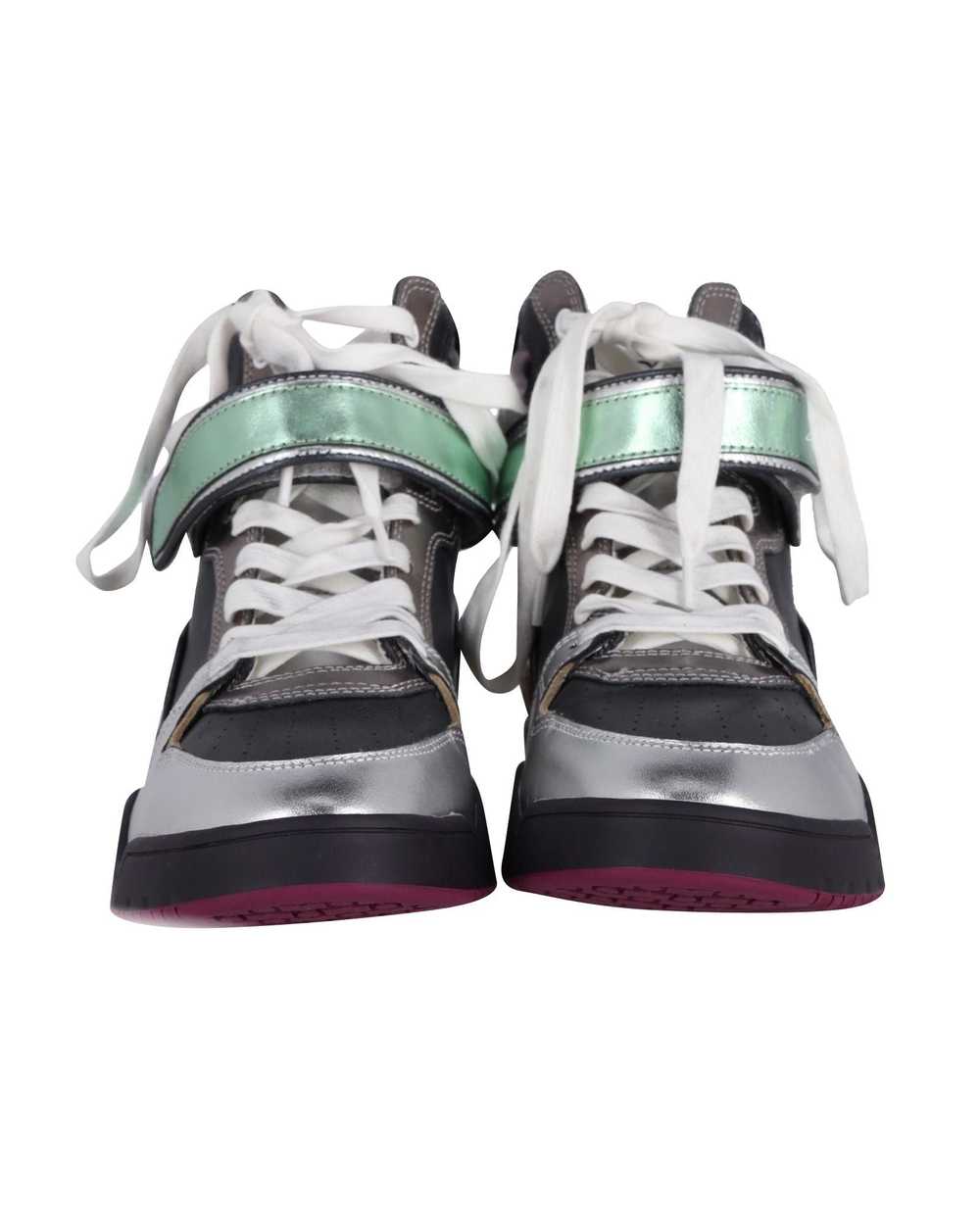 Isabel Marant Metallic Colorblock High-Top Sneake… - image 2