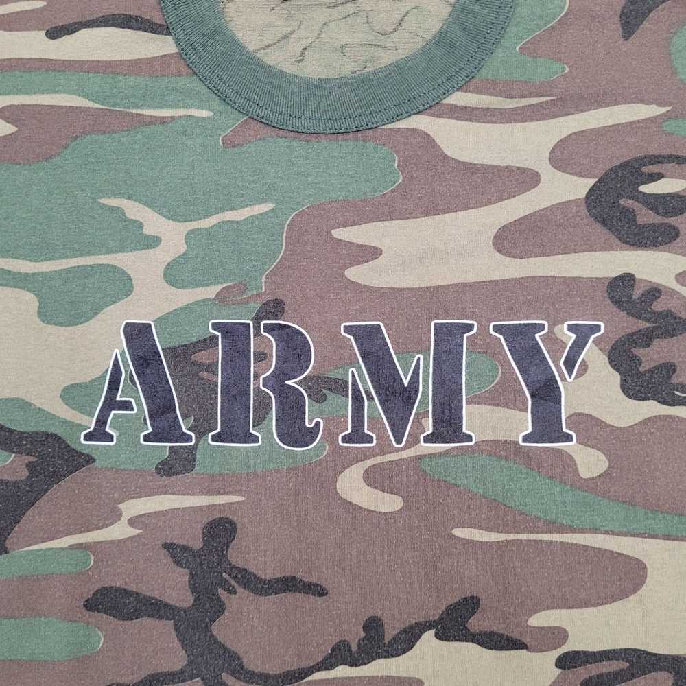 Vintage Vintage 90s Army Woodland Camo Shirt Wome… - image 3