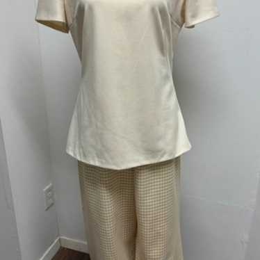 Vintage 60s polyester pantsuit 30” waist - image 1