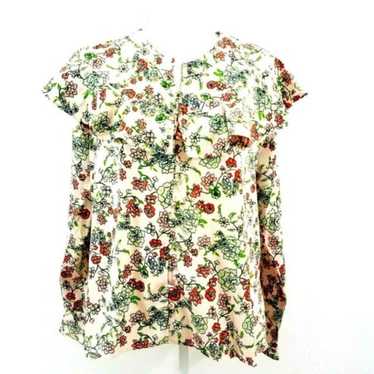 Women' Blouse Size M Green Red Pink - image 1