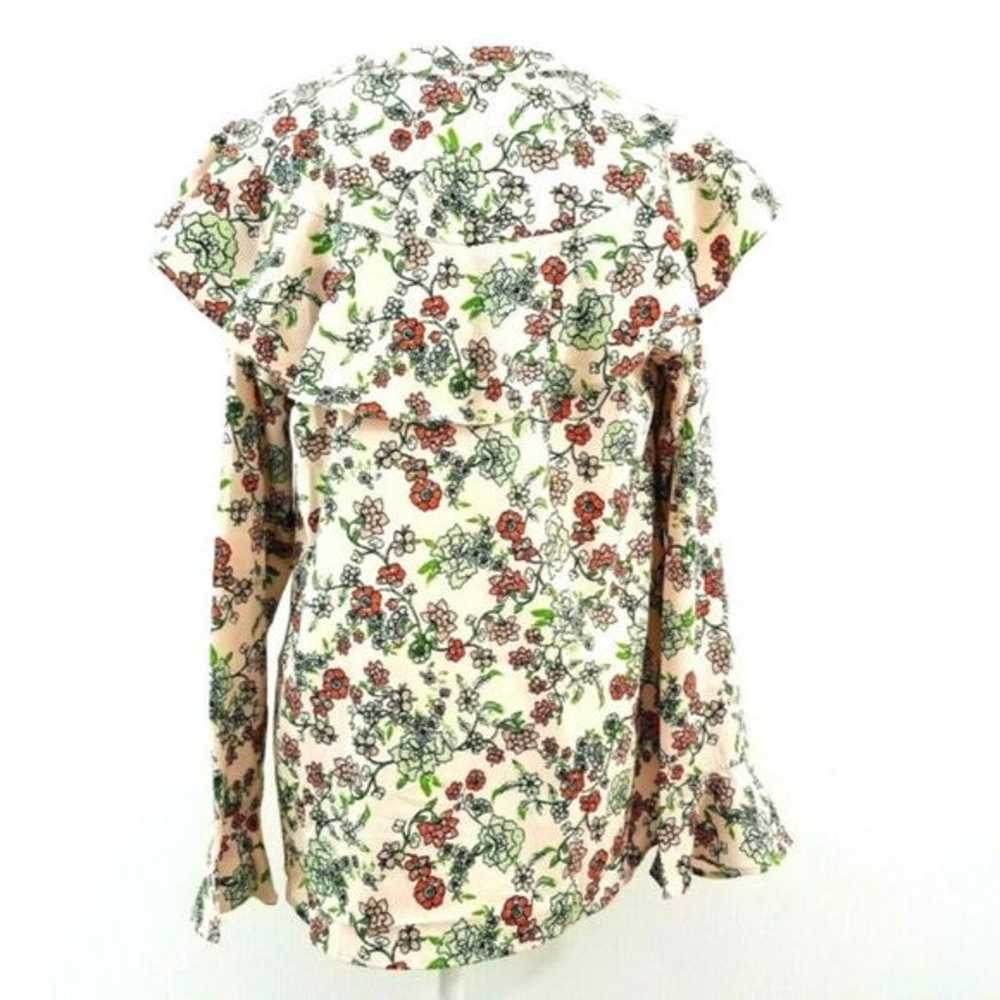 Women' Blouse Size M Green Red Pink - image 2