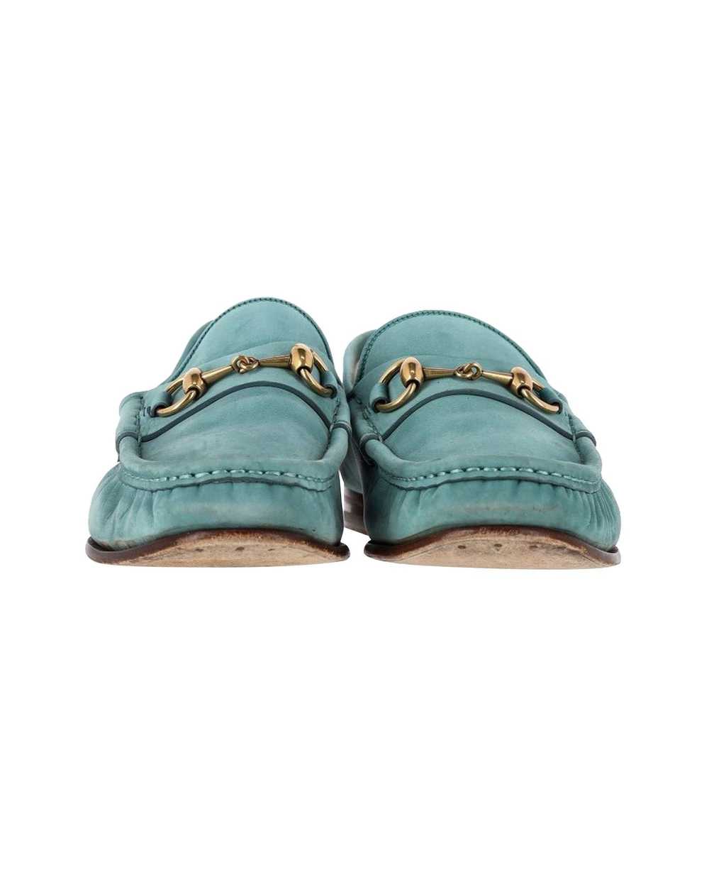 Gucci Green Suede Horsebit Loafers - Good Conditi… - image 2