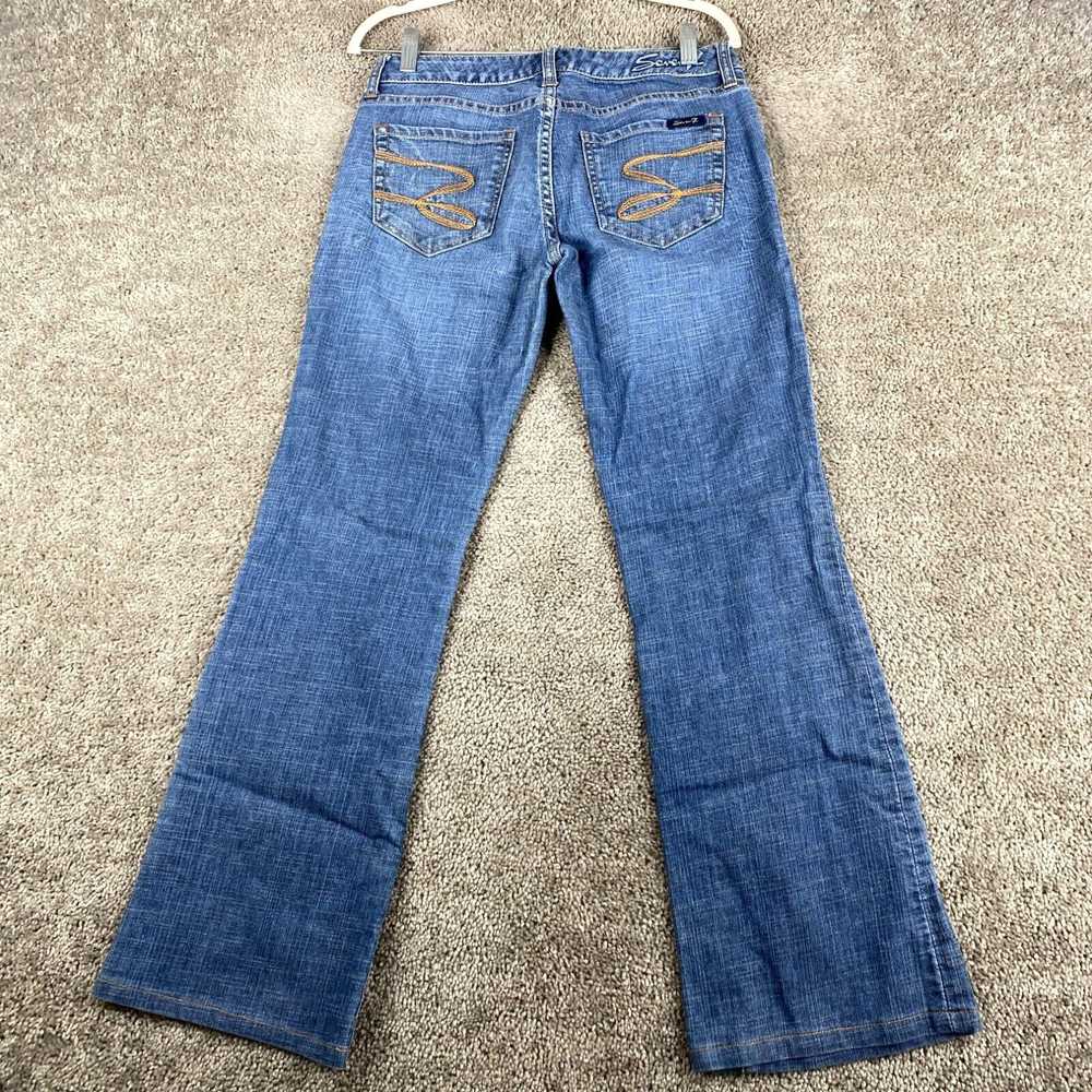 Vintage Seven7 Flare Denim Jeans Women's Size 28 … - image 3