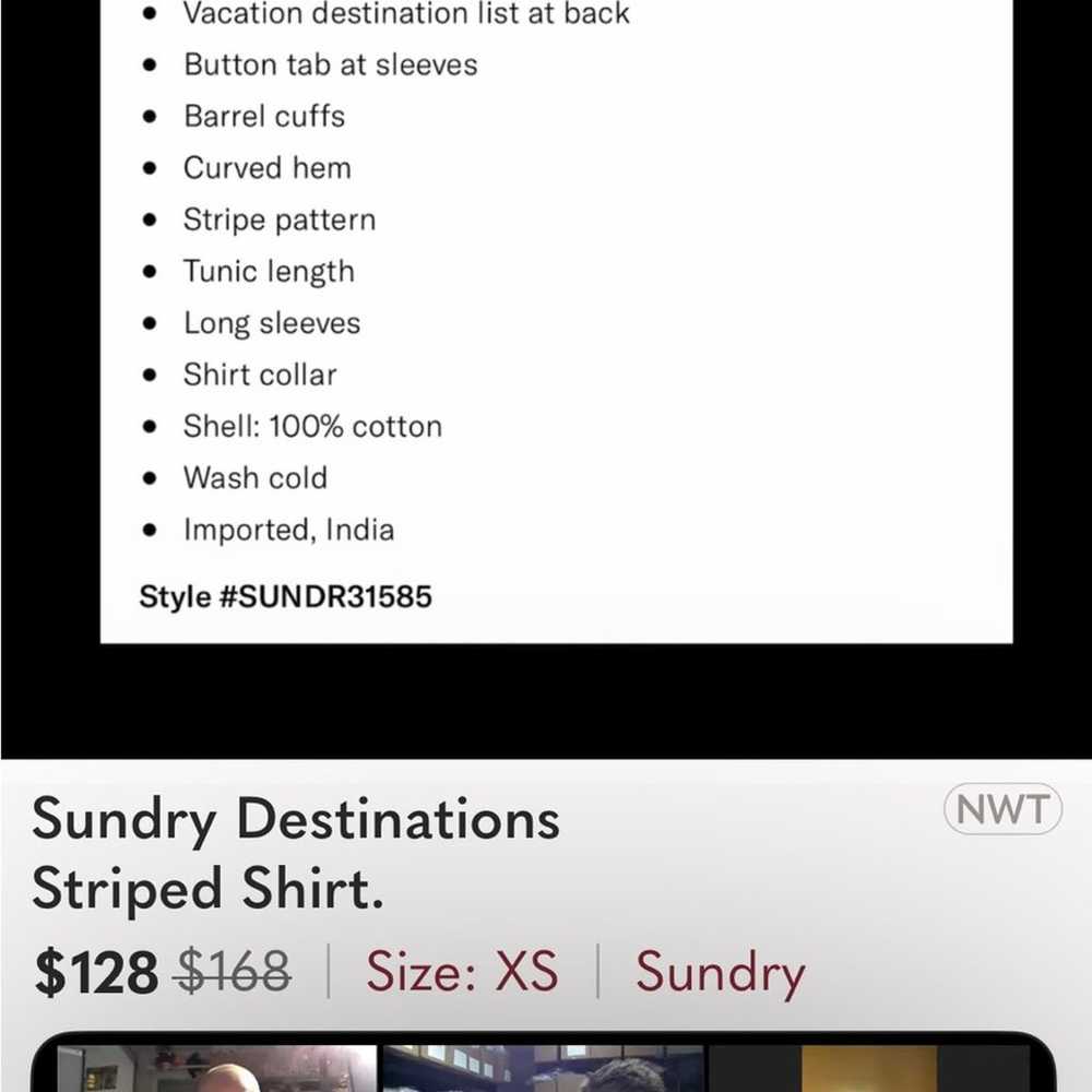 Sundry Destinations button-down Womens Oversize S… - image 9