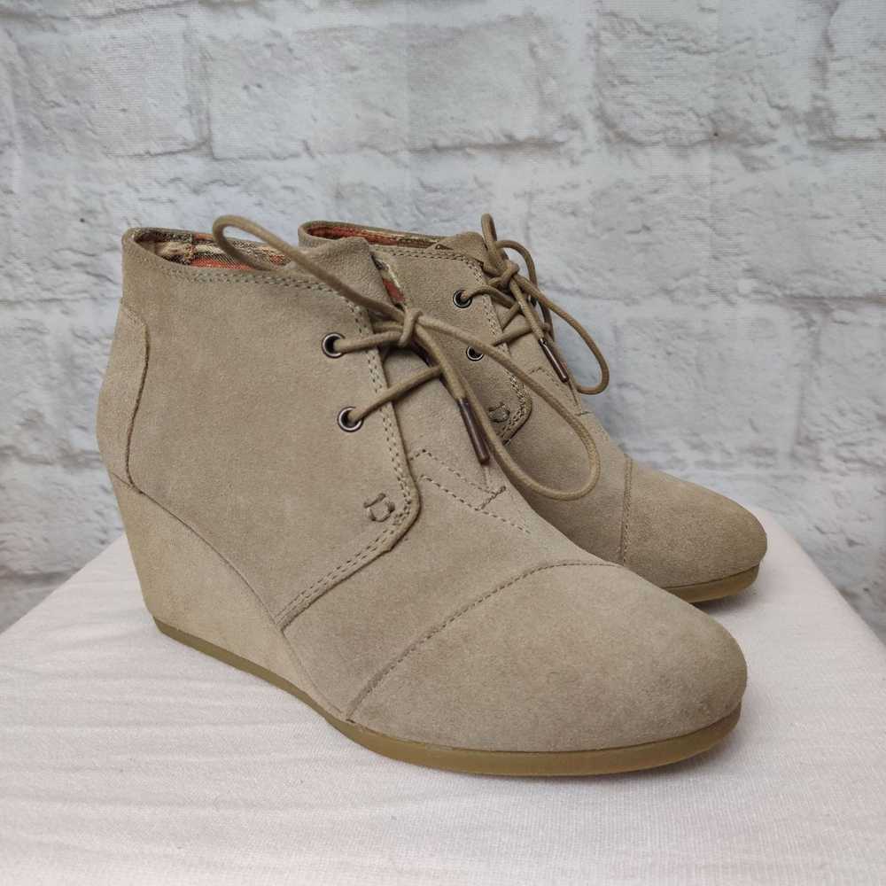 Toms Toms Womens Ankle Booties Desert Wedge Heel … - image 10