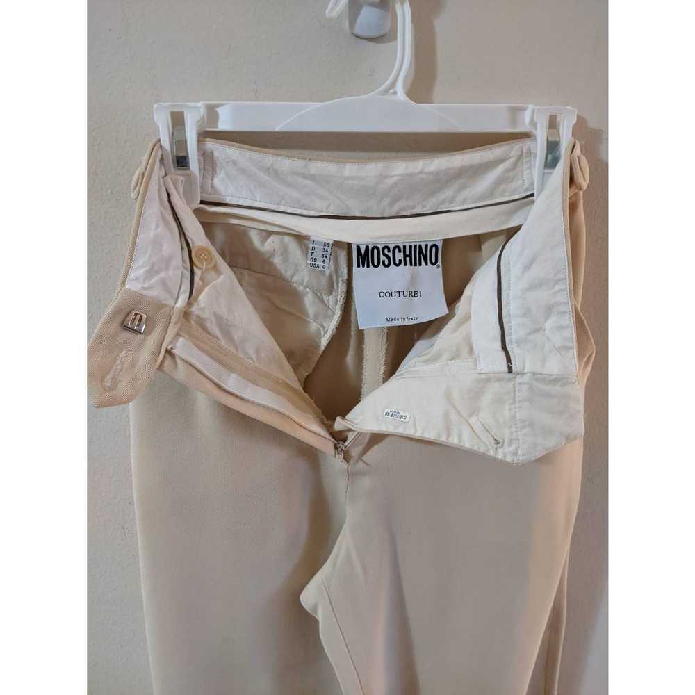 Moschino Moschino Couture! Neutral Cream Wide Leg… - image 11