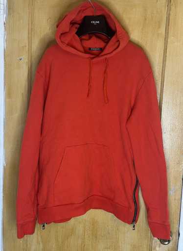 Balmain Red Pullover Zip Hoodie