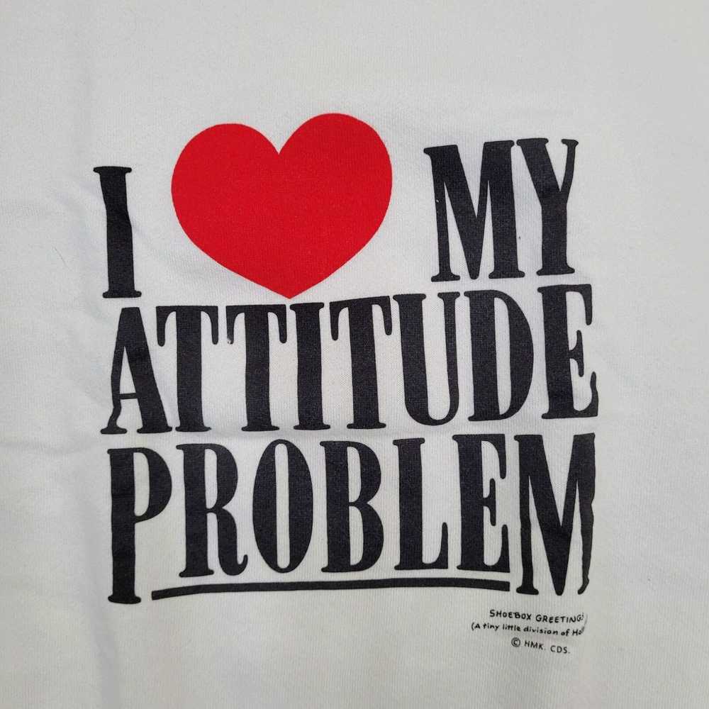Jerzees Vintage 90s Funny Attitude Problem Sweats… - image 3