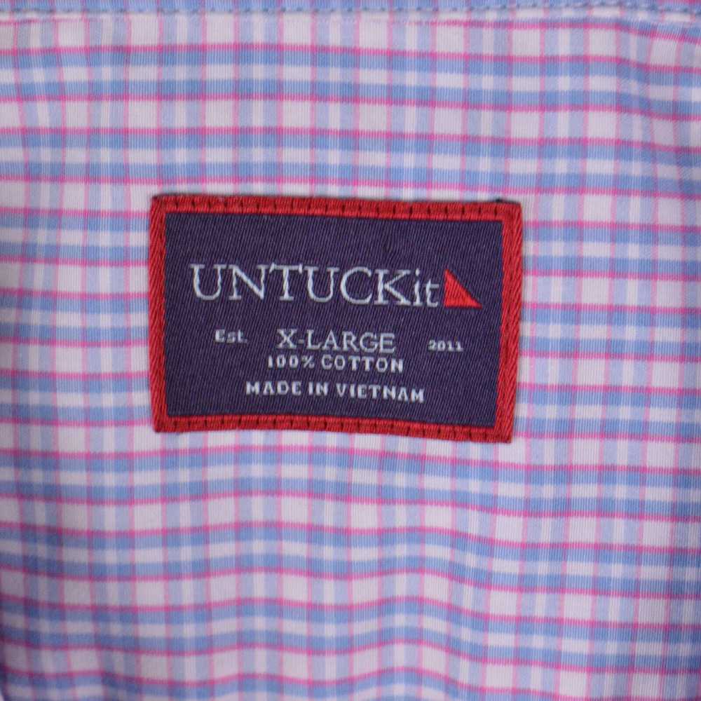 UNTUCKit UNTUCKit Mens Shirt XL Pink White Blue C… - image 7