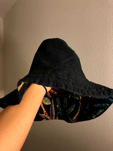 Monitaly Reversible Bucket Hat in Cannabis Black a