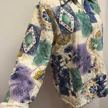 Vintage Alfred Dunner silk quilted jacket M